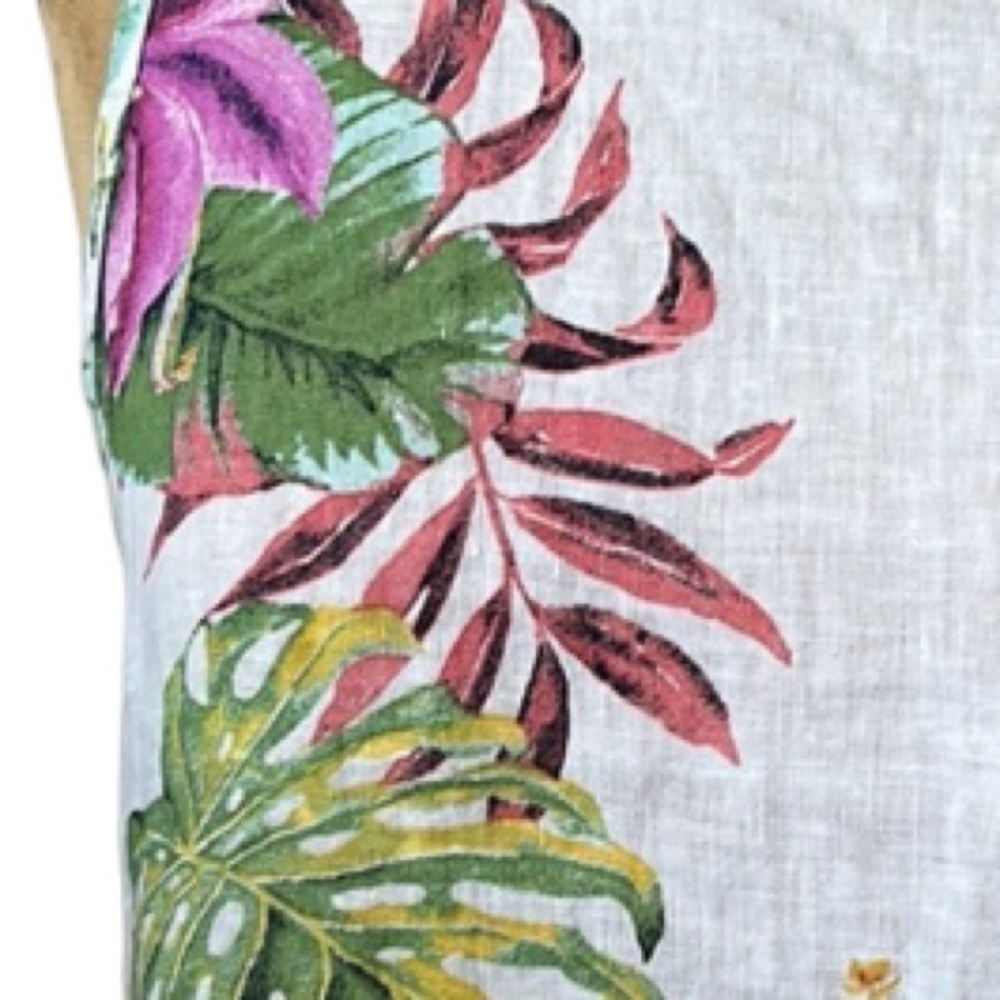 Lungo L'arno Floral Palm Linen Dress Womens nwt - Picture 5 of 11